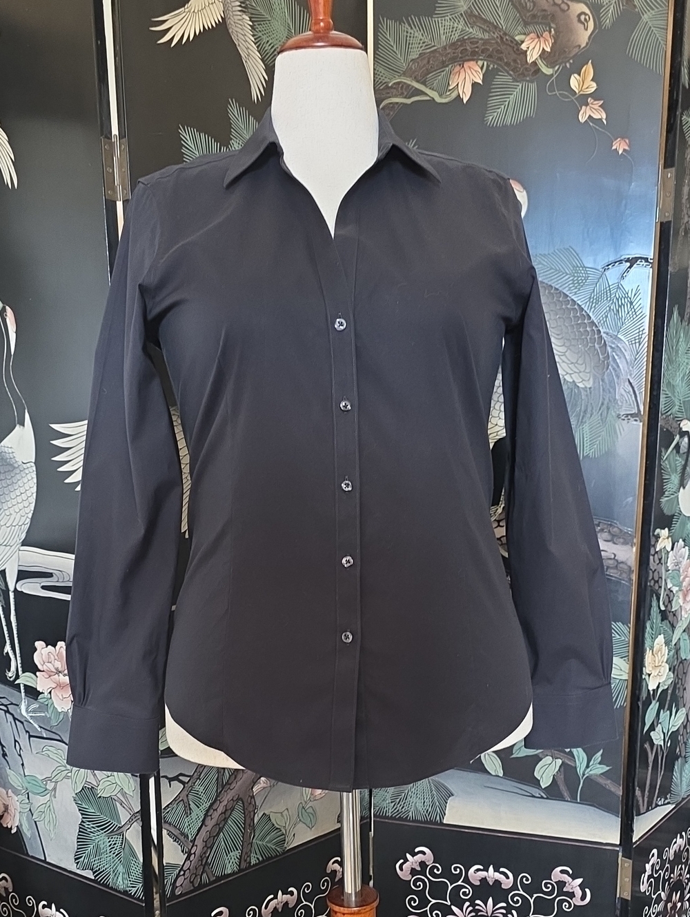 Brooks Brothers Fitted Non-iron Stretch Supima Cotton Open V-Neck Dress Shirt